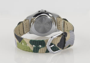 JACQUES FAREL Kinder-Armbanduhr Analog Quarz Jungen Textilband KWD 4111 T-Rex