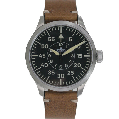 Aristo Herren Uhr Armbanduhr Automatic 7H98 Vintage 47 Plilot Leder