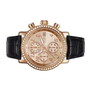 Esprit Collection Damen Uhr Armbanduhr Chrono Pontess Rosé Leder EL190322007