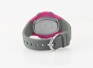 SINAR Jugenduhr Armbanduhr Digital Quarz Mädchen Silikonband XE-64-8 grau pink