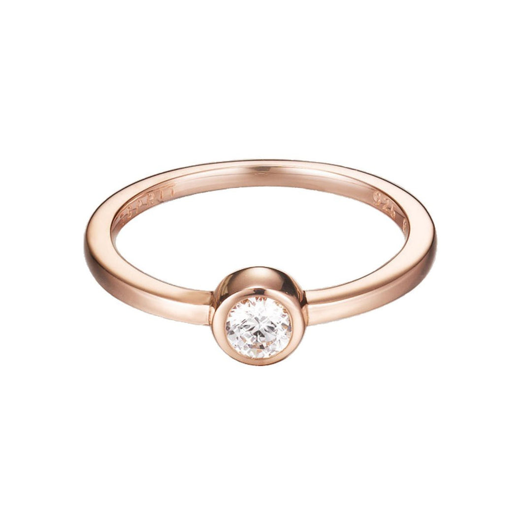 Esprit Damen Ring Silber Rosé Zirkonia Tiny ESRG92424B1