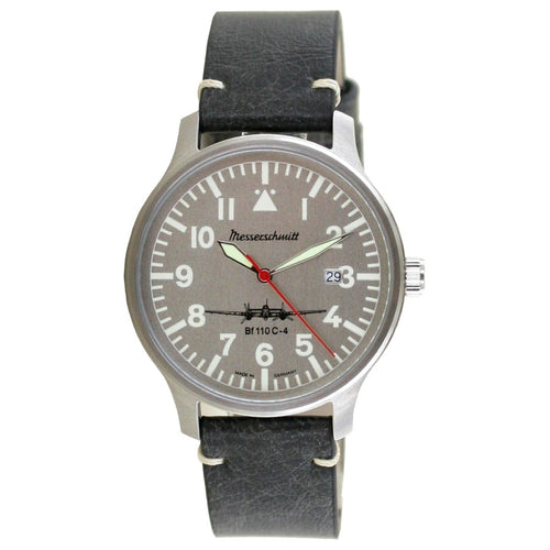 Aristo Herren Messerschmitt Uhr Fliegeruhr BF110C-4ALU