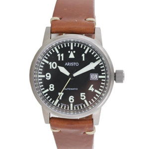 Aristo Unisex Uhr Armbanduhr Vintage Fliegeruhr Automatik Titan 5H100