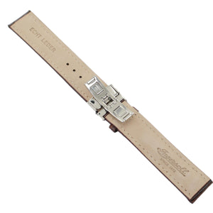Ingersoll Ersatzband für Uhren Leder dunkelbraun Kroko Faltschl. Si 21 mm