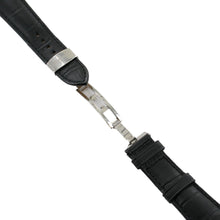 Laden Sie das Bild in den Galerie-Viewer, Ingersoll Ersatzband für Uhren Leder schwarz Kroko Faltschl. 25 mm