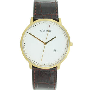 Bering Herren Uhr Armbanduhr Slim Classic - 11139-534 Leder kroko