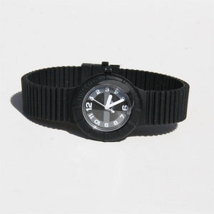 Hip Hop Uhr Armbanduhr Silikonuhr Numbers schwarz HWU0128