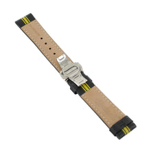 Laden Sie das Bild in den Galerie-Viewer, Ingersoll Ersatzband für Uhren Leder sw / gelb Faltschl. Si 22 mm