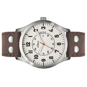 s.Oliver Herren Uhr Armbanduhr Leder SO-3265-LQ
