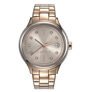 Esprit Damen Uhr Armbanduhr Caroline roségold Edelstahl ES108552003