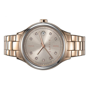Esprit Damen Uhr Armbanduhr Caroline roségold Edelstahl ES108552003