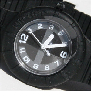 Hip Hop Uhr Armbanduhr Silikonuhr Numbers schwarz HWU0128