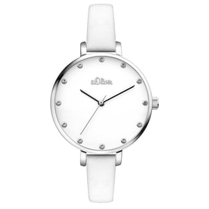 s.Oliver Damen Uhr Armbanduhr Leder SO-3455-LQ