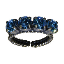 Laden Sie das Bild in den Galerie-Viewer, Konplott Ring Colour Snake hellblau Aquamarin SS 29