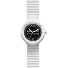 Laden Sie das Bild in den Galerie-Viewer, Hip Hop Uhr Armbanduhr Silikonuhr Large vanille / sw HWU0113