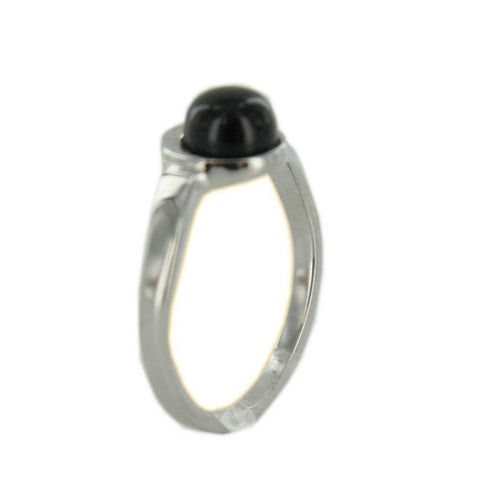 Skagen Damen Ring silber schwarze Achat Perle JRSB022