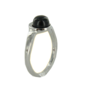 Skagen Damen Ring silber schwarze Achat Perle JRSB022 S7 Gr. 54 (17,3)