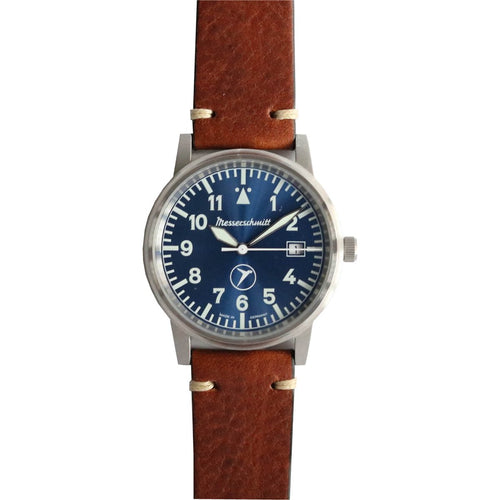 Aristo Herren Messerschmitt Uhr Fliegeruhr ME-9673BLVIN Leder