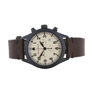 Aristo Herren Messerschmitt Uhr Edelstahl Chronograph ME5030-44VB Leder