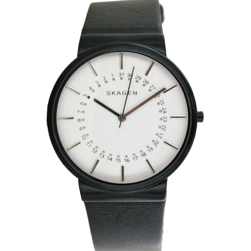 Skagen Herren Uhr Armbanduhr Ancher Leder SKW6243