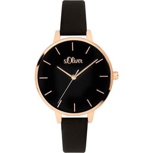 s.Oliver Damen Uhr Armbanduhr Leder SO-3660-LQ-1