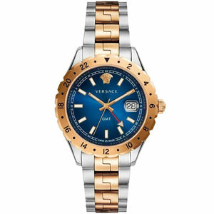 Versace Herren Uhr Armbanduhr Edelstahl Hellenyium GMT V11060017