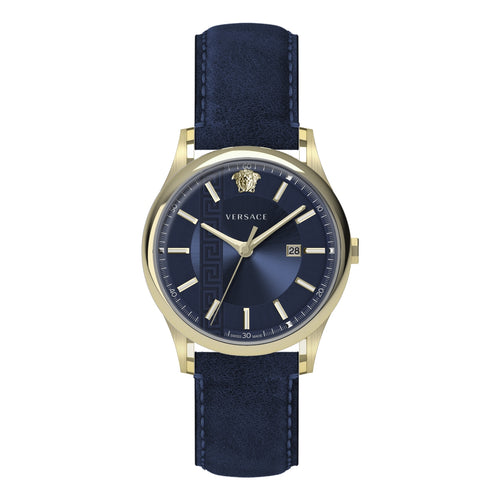 Versace Herren Uhr Armbanduhr Leder Aiakos VE4A00220