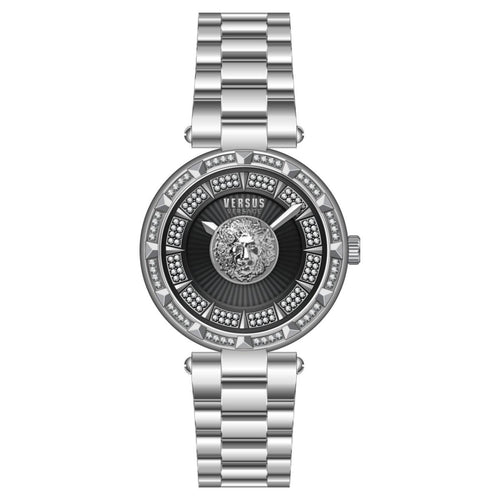 Versus by Versace Damen Uhr Armbanduhr Crystal Sertie VSPQ13821 Edelstahl