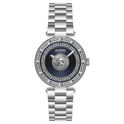 Versus by Versace Damen Uhr Armbanduhr Crystal Sertie VSPQ13921 Edelstahl