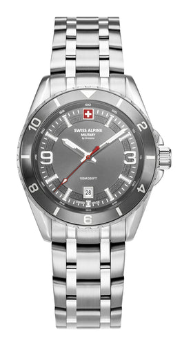 Swiss Alpine Military Herren Uhr Analog Quarz 7034.1132SAM Edelstahl