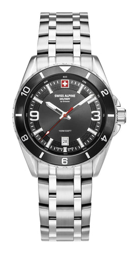 Swiss Alpine Military Herren Uhr Analog Quarz 7034.1137SAM Edelstahl