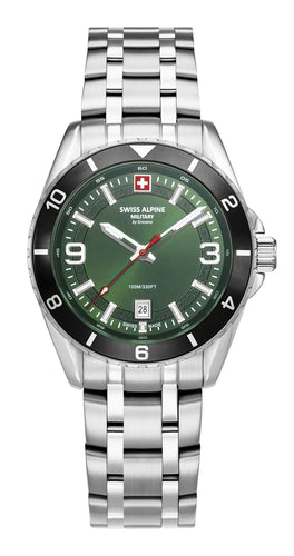 Swiss Alpine Military Herren Uhr Analog Quarz 7034.1138SAM Edelstahl