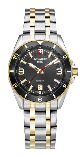 Swiss Alpine Military Herren Uhr Analog Quarz 7034.1147SAM Edelstahl