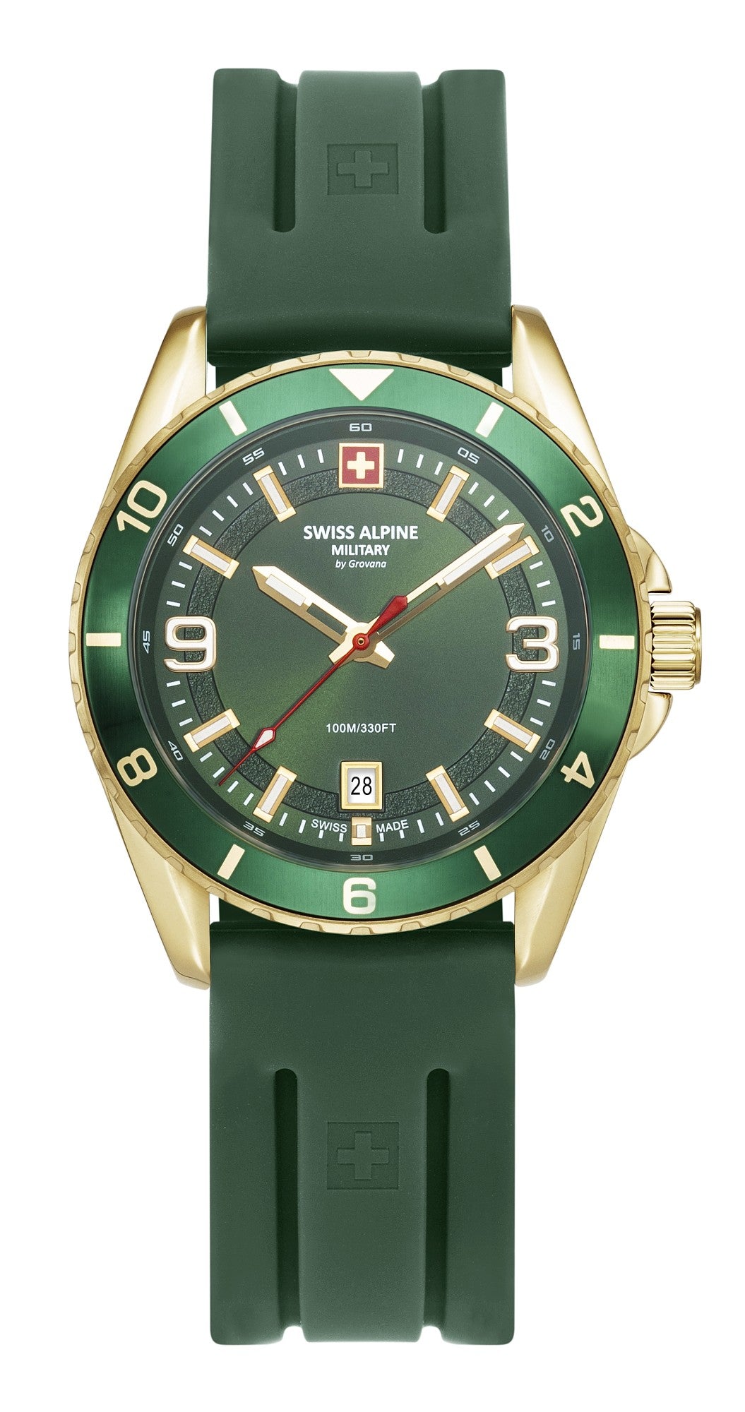 Swiss Alpine Military Herren Uhr Analog Quarz 7034.1814SAM Silikon