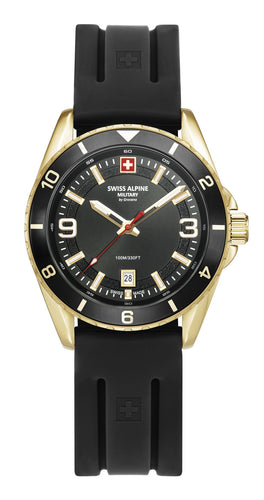 Swiss Alpine Military Herren Uhr Analog Quarz 7034.1817SAM Silikon