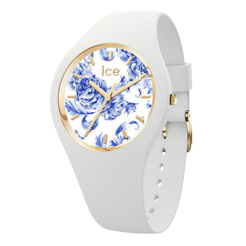 Ice-Watch Uhr Damenuhr ICE blue - White porcelain - Medium - 3H 019227