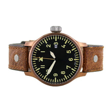 Laden Sie das Bild in den Galerie-Viewer, Aristo Herren Uhr Armbanduhr Vintage Erbstück Fliegeruhr Automatik 0H18A