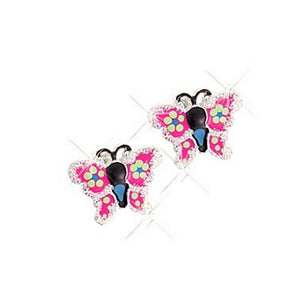 Scout Kinder Ohrringe Ohrstecker Silber Schmetterling glitzer Mädchen 262126100