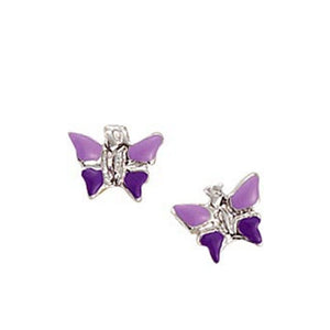 Scout Kinder Ohrringe Ohrstecker Silber Schmetterling lila Mädchen 262129100