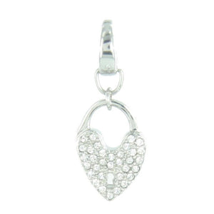 Fossil Anhänger Charms JF00034040 Schloss Edelstahl Strass
