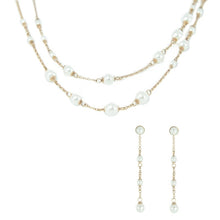 Laden Sie das Bild in den Galerie-Viewer, Skagen Damen Schmuck Set Kette + Ohrringe rose gold JNSR035 / JESR035