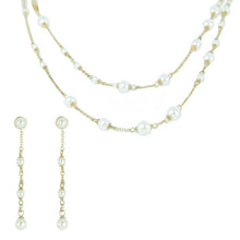 Laden Sie das Bild in den Galerie-Viewer, Skagen Damen Schmuck Set Kette + Ohrringe gold JNSG035 / JESG035 + Box