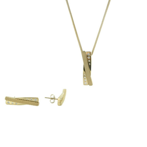 Skagen Damen Schmuck Set Kette + Ohrringe Milanaise JNG0016 / JEG0016