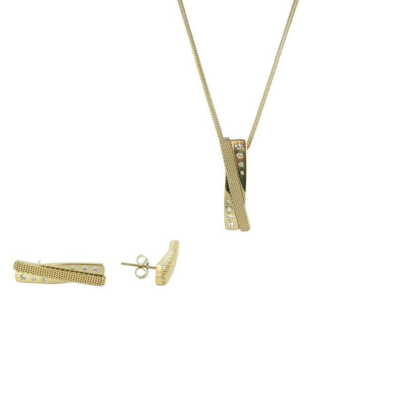 Skagen Damen Schmuck Set Kette + Ohrringe Milanaise JNG0016 / JEG0016