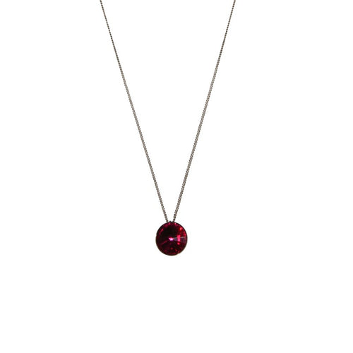 Konplott Halskette hängend Collier Rivoli dunkelrosa Fuchsia mit braun
