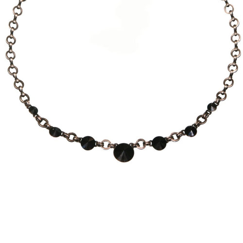 Konplott Halskette Collier Rivoli schwarz Jet hematit