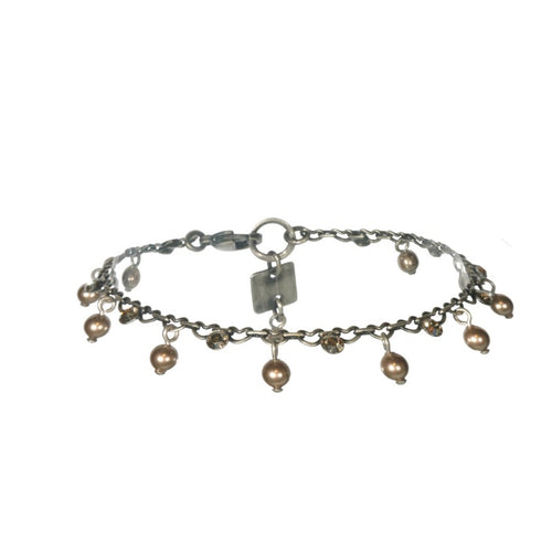 Konplott Armband Pearl Shadow beige Kristall goldener Schatten