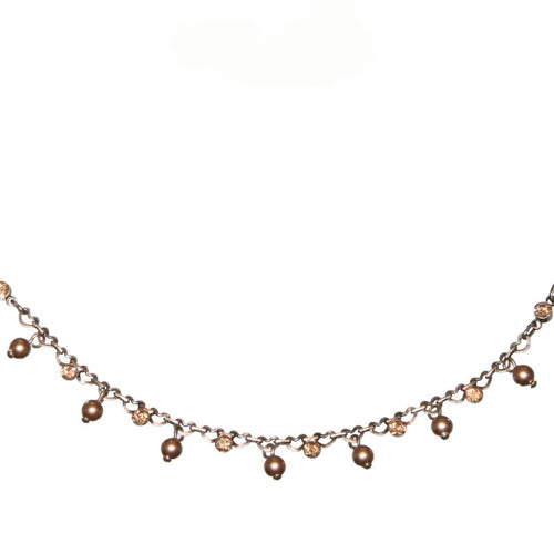 Konplott Halskette Pearl Shadow beige Kristall goldener Schatten