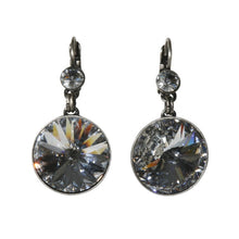 Laden Sie das Bild in den Galerie-Viewer, Konplott Ohrringe EuroWire Ohrhänger Rivoli hängender weißer Kristall