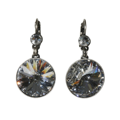 Konplott Ohrringe EuroWire Ohrhänger Rivoli hängender weißer Kristall